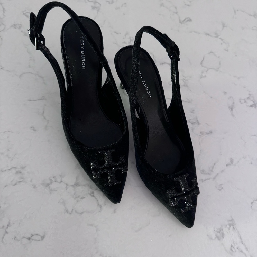 Tory Burch Black Slingback Heels